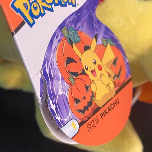 NWT Limited Edition Pokémon Halloween Pikachu Plush with Witch Hat 9" 2019 - Picture 11 of 11